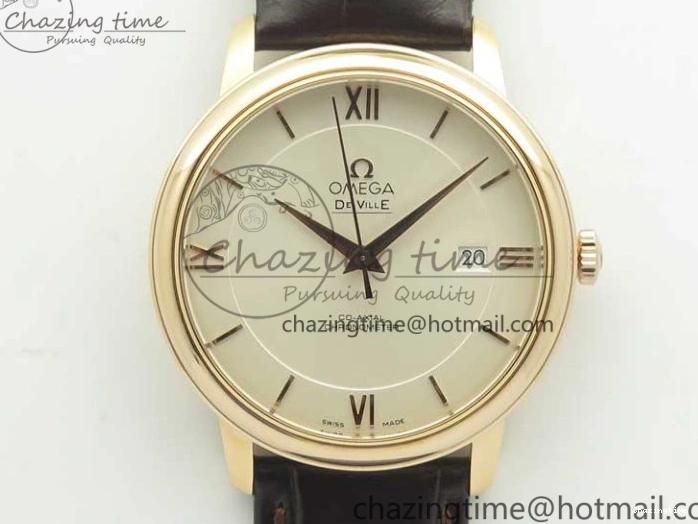 0507 Practical De Ville RG MKF 1:1 Best Edition Silver Dial RG Markers on Brown Leather Strap MIYOTA 9015 V 8049